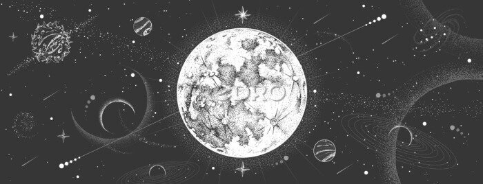 Poster  Lune magique au centre