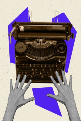 Poster  Machine à écrire rétro