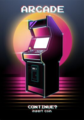 Poster  Machine de jeu rétro