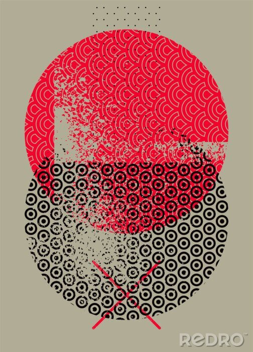 Poster  Magnifique motif abstrait avec des cercles
