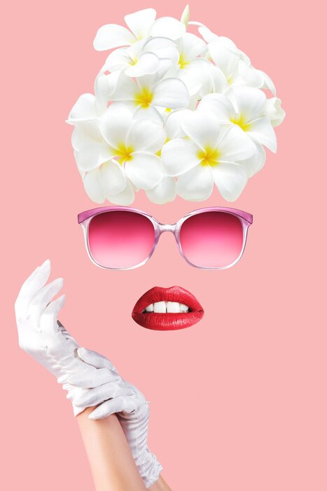 Poster  Magnifique motif avec un visage de femme