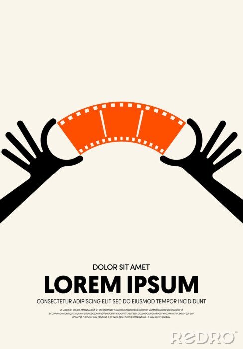 Poster  Mains tenant des cadres de film