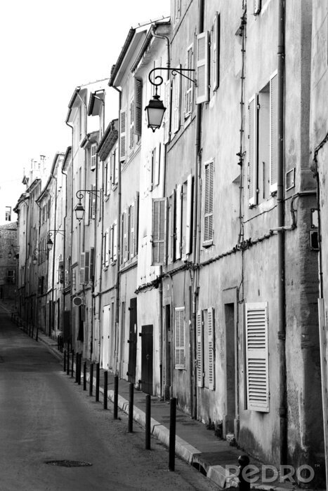 Poster  Maisons en noir et blanc