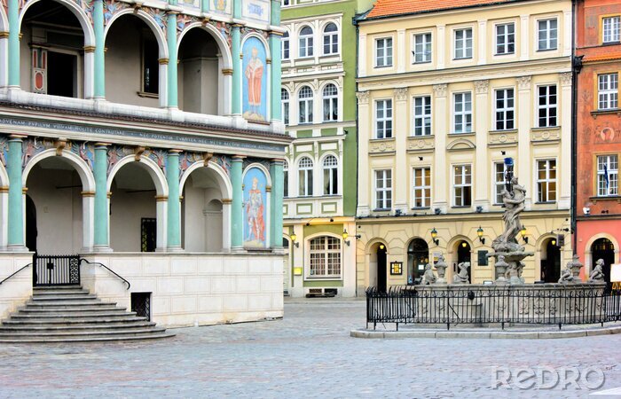 Poster  Maisons sur la place du marché de Poznan