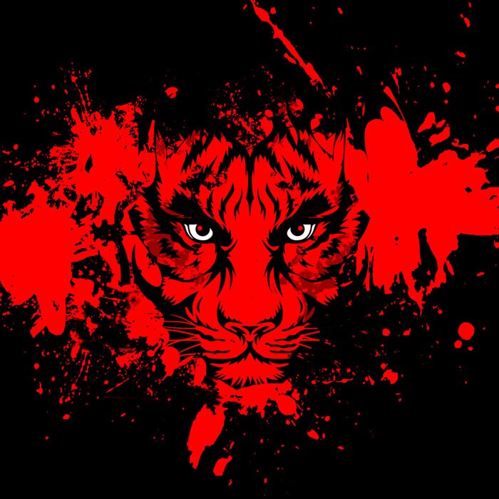 Poster  Majestueux tigre rouge