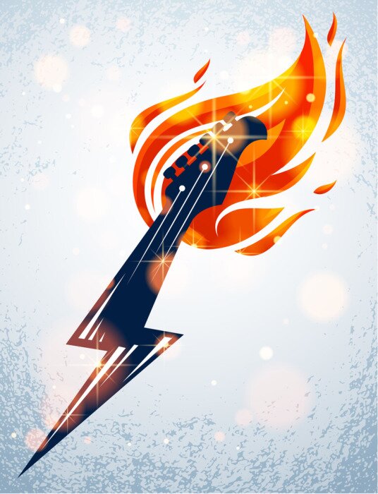 Poster  Manche de guitare électrique