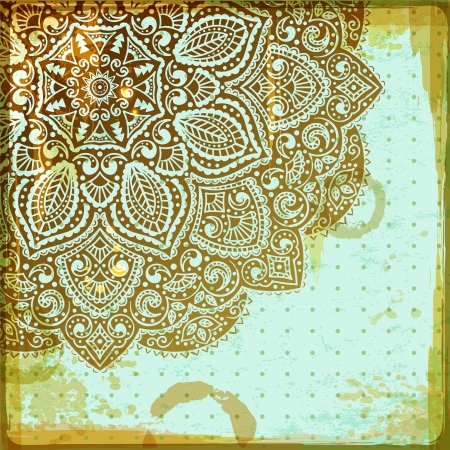 Poster  Mandala doré décoratif