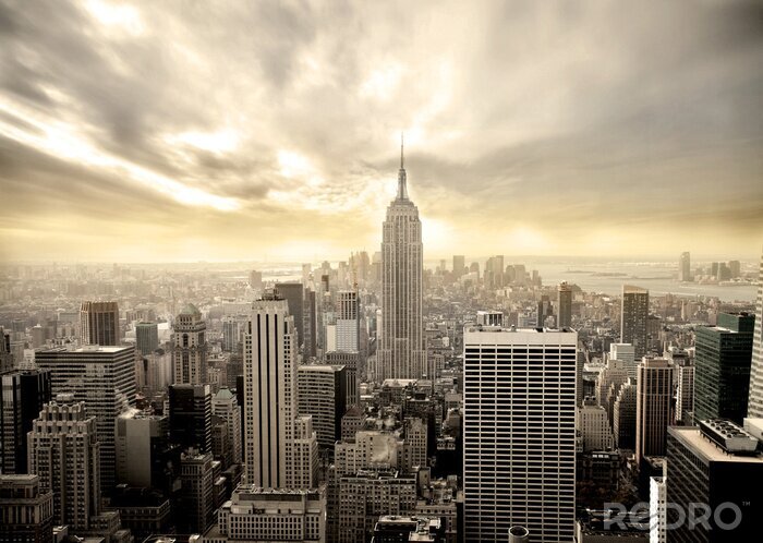 Poster  Manhattan aux tonalités de gris