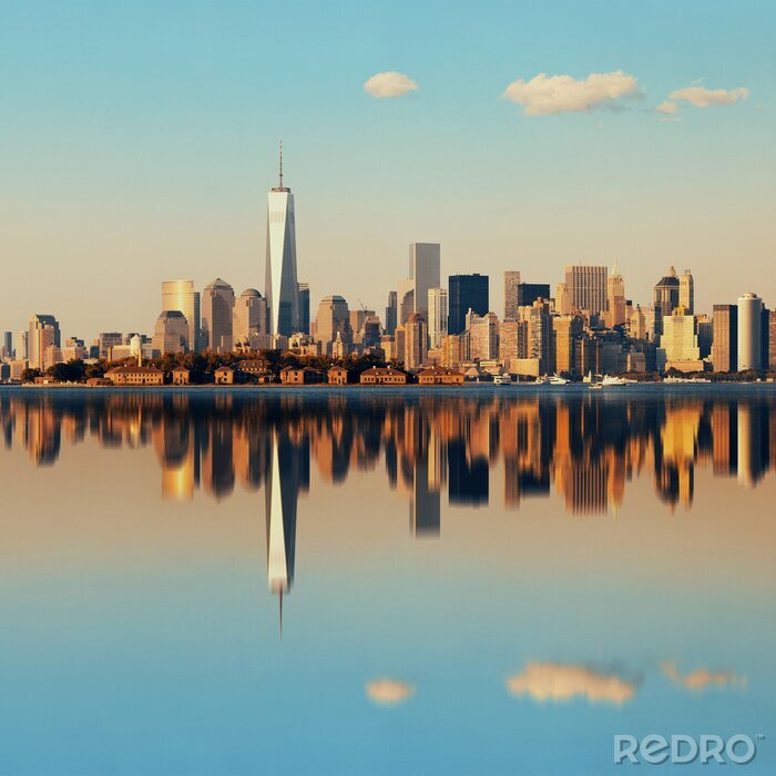 Poster  Manhattan downtown skyline