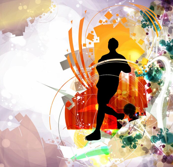 Poster  Marathonien. Vecteur