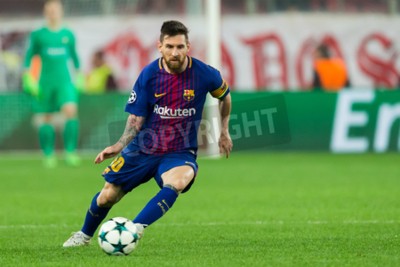 Poster  Match de football Leo Messi en attaque
