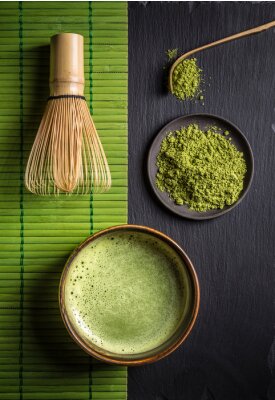Poster  Matcha accessoires et thé vert