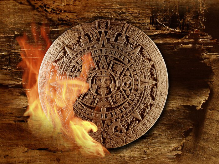 Poster  Médaillon en flammes