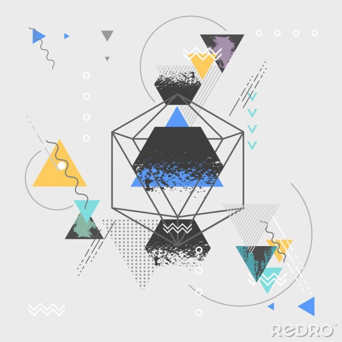 Poster  Méli-mélo géométrique tridimensionnel