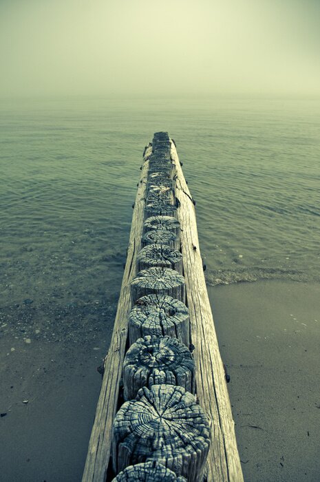 Poster  Mer et brise-lames