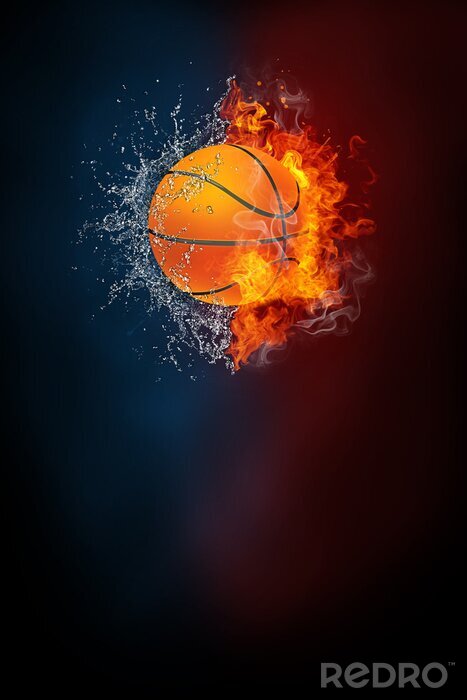 Poster  Modèle d'affiche moderne de tournoi de sport de basket-ball. Haute résolution HR format affiche 24x36 pouces, 31x91 cm, 300 dpi, design vertical, espace copie. Ballon de basket-ball explosant par les 