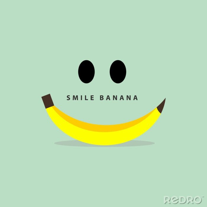 Poster  Modèle de vecteur de sourire de banane