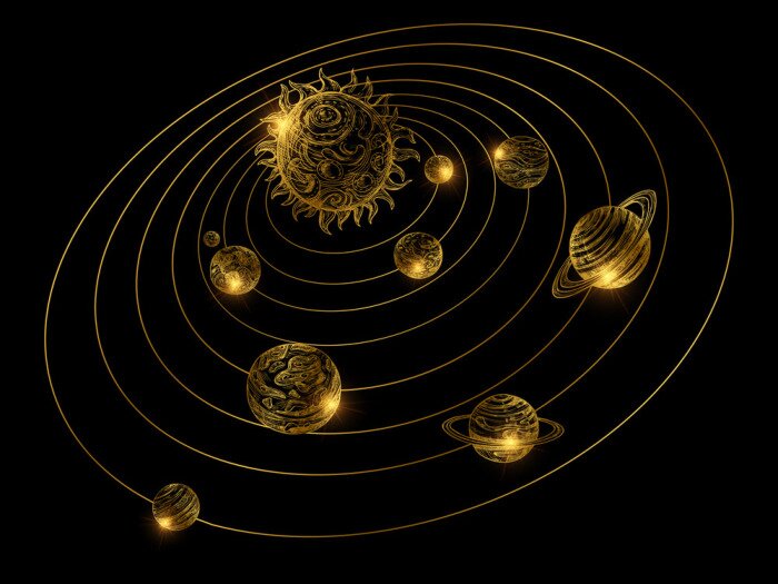 Poster  Modèle pour enfants avec le système solaire