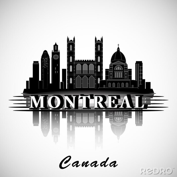 Poster  Modern City Skyline Design Montréal. Canada