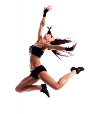 Poster  Moderne saut danseur de style élégant et jeune