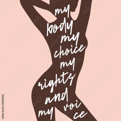 Poster  Mon corps mon choix mes droits et ma voix