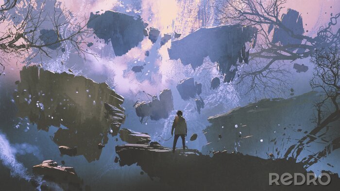 Poster  Monde fantastique en décomposition