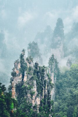 Poster  Montagnes vertes chinoises