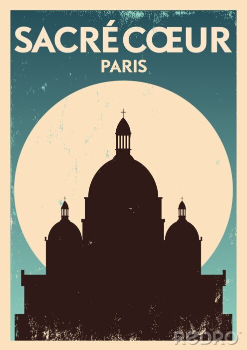 Poster  Monuments à Paris illustration
