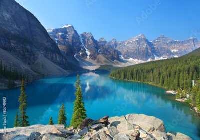 Moraine Lake dans les Rocheuses canadiennes