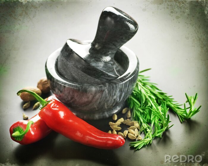 Poster  Mortier et épices