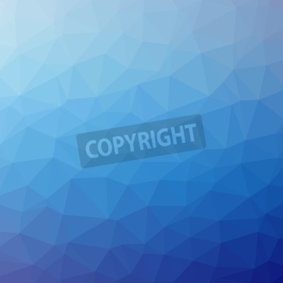 Poster  Mosaique 3D bleue