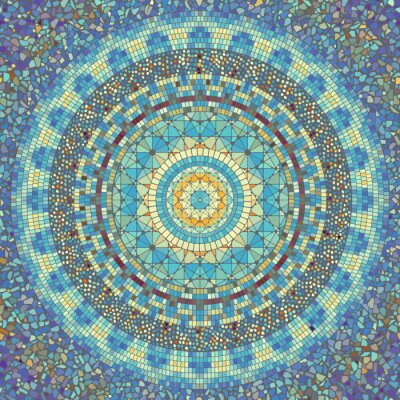 Mosaïque ovale multi-éléments