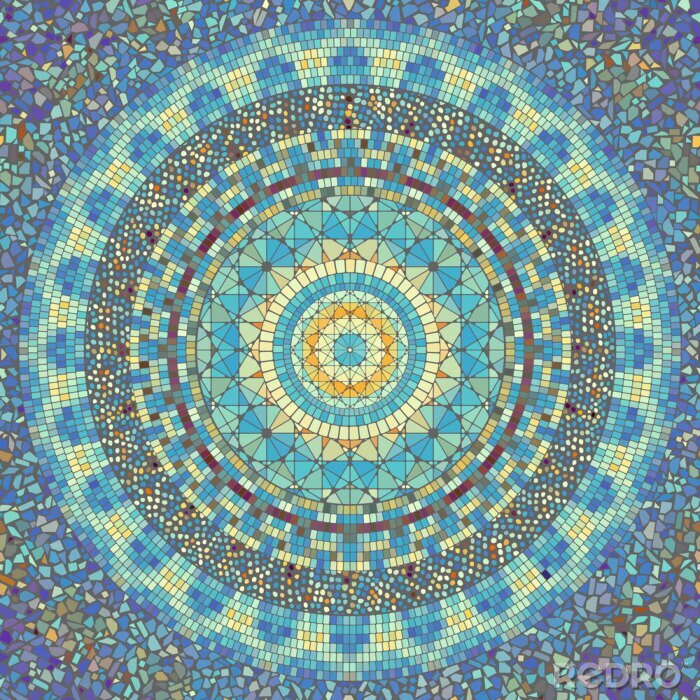 Poster  Mosaïque ovale multi-éléments