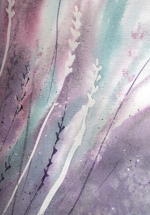 Poster  Mosaïque peinture lavande