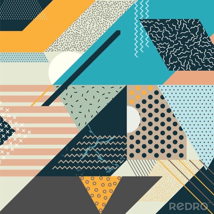 Poster  Mosaique rétro