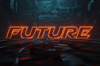 Poster  Motif avec le mot " future "