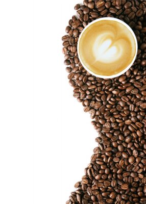Motif café et grains