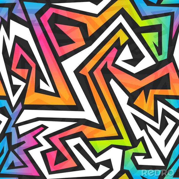 Poster  Motif coloré de graffitis