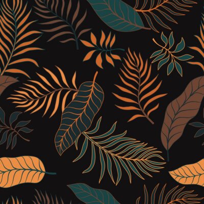 Poster  Motif de feuilles tropicales de la jungle