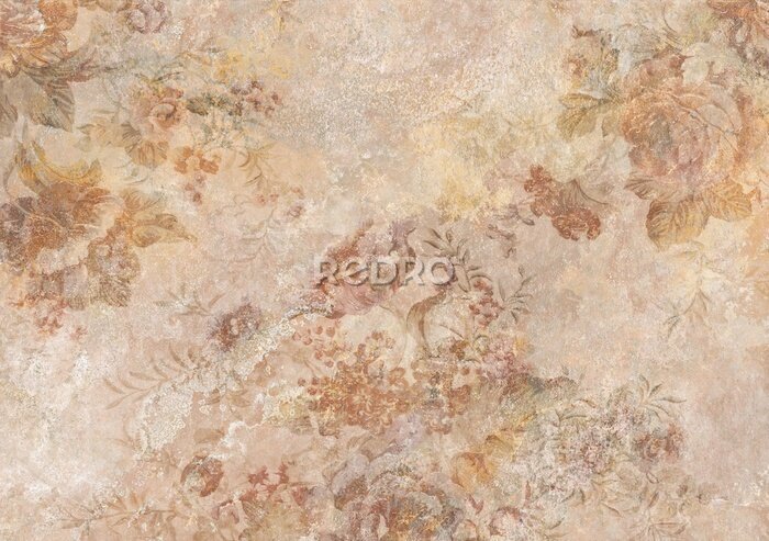 Poster  Motif de renfort en ciment marron