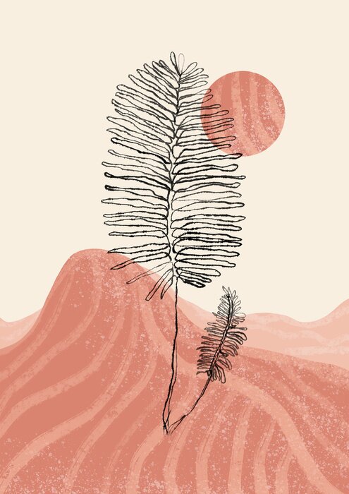 Poster  Motif feuille XXL