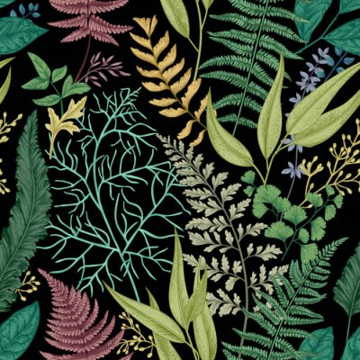 Papier peint à motif  Motif floral sans couture.