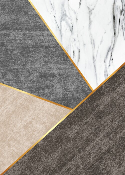 Poster  Motif géométrique et effet marbre