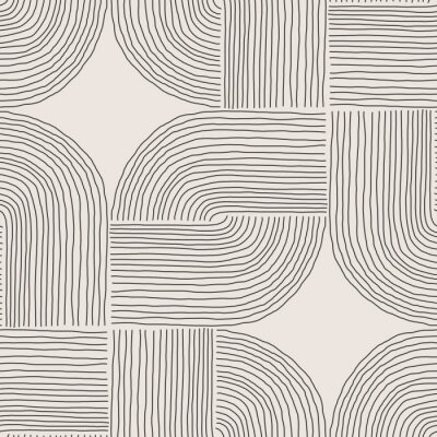 Papier peint à motif  Motif géométrique minimaliste