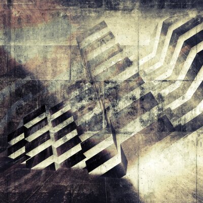 Motif géométrique vieilli