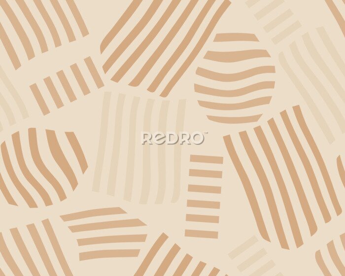 Poster  Motif graphique dans les tons de beige