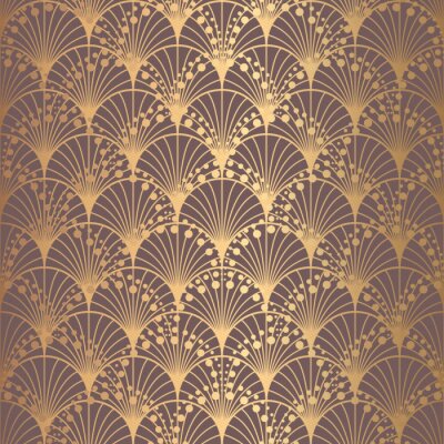 Motif irrégulier Art Déco Balances à fond doré