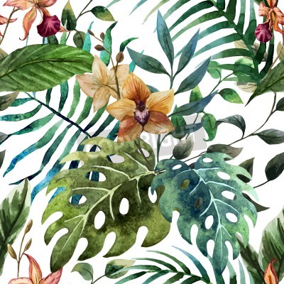 Poster  Motif naturel sur fond blanc