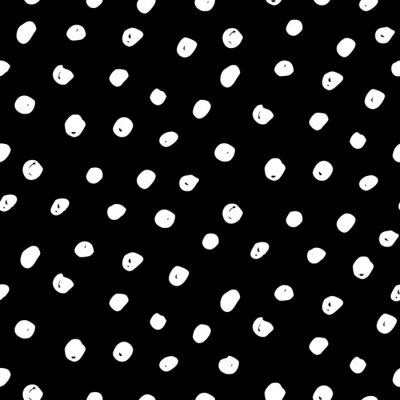Motif noir avec des points peints en blanc