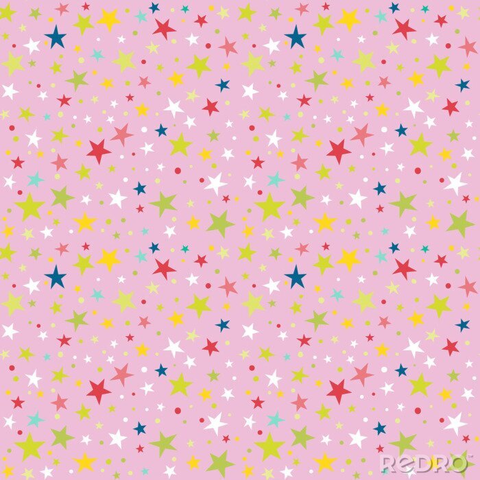 Poster  Motif répété sans couture avec des étoiles
